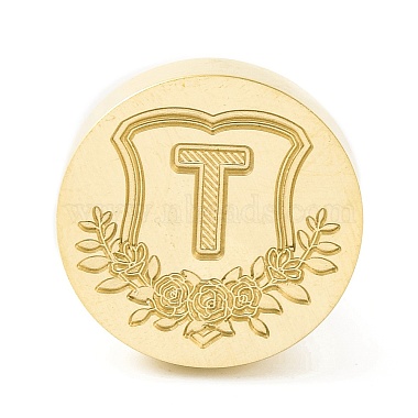 Golden Tone Round Wax Seal Brass Stamp Heads(AJEW-Z034-02G-T)-2