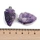 Raw Rough Natural Amethyst Pendants(G-G162-01P-02)-3