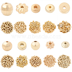 1000Pcs 10 Styles CCB Plastic Beads, Mixed Shapes, Golden, 5~8x2~3.5mm, Hole: 1.4~2.2mm, 100pcs/set(CCB-PA0001-06)