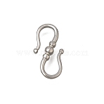 304 Stainless Steel S-Hook Clasps, Double Snap Hook, Stainless Steel Color, 16x8x2mm(SA-CBACB61-06P)