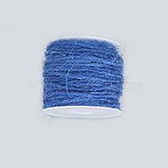Jute Cord, Jute String, Jute Twine, for Jewelry Making, Royal Blue, 2mm, about 54.68 yards(50m)/roll(OCOR-WH0002-A-14)