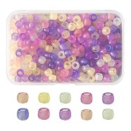 Kissitty Luminous Resin European Beads, Rondelle, Clear, 8x6mm, Hole: 4mm, about 500pcs/box(RESI-KS0001-02)