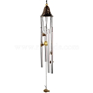 Alloy Wind Chime, with Metal Tube, for Outdoor Garden Home Hanging Decoration, Fish, 600mm(PW-WG28097-01)