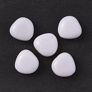 Opaque Acrylic Beads, Triangle, White, 17x17.5x9.5mm, Hole: 1.5mm, about 240pcs/500g(OACR-P007-72A)
