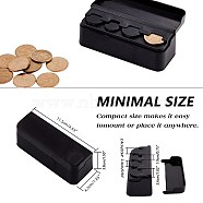 Plastic Coin Collection Boxes Display, Black, 11.5x4.2x3.8cm(CON-WH0072-29)