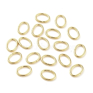 304 Stainless Steel Jump Rings, Closed Jump Rings, Oval, Real 18K Gold Plated, 6x8x1mm, Inner Diameter: 4x6mm(STAS-F221-46V-G)