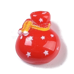 Opaque Christmas Theme Resin Cabochons, Bag, 13.5x11.5x6.5mm(RESI-H162-06C)