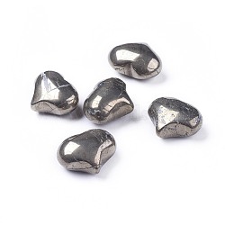 Natural Pyrite Heart Love Stone, Pocket Palm Stone for Reiki Balancing, 20x25x11~13mm(X-G-F659-A24)