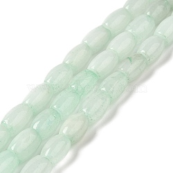 Natural Dyed Jade Beads Strands, Oval, Honeydew, 11.5~12x7.5~8mm, Hole: 0.8mm, about 29~32pcs/strand, 12.99''~15.16''(33~38.5cm)(G-M402-A01-01)