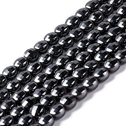 Natural Black Stone Beads Strands, Faceted, Flat Round, 4x3mm, Hole: 0.9mm, about 99pcs/strand, 15.55''(39.5cm)(G-D0003-A98)