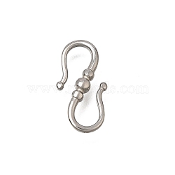304 Stainless Steel S-Hook Clasps, Double Snap Hook, Stainless Steel Color, 16x8x2mm(SA-CBACB61-06P)