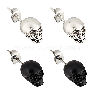 Skull Alloy Stud Earrings