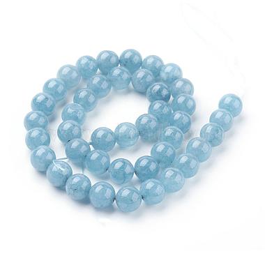 Billes de perles d'amazonite imitation en jade blanc naturel(G-F364-16-8mm)-3