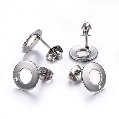 Stainless Steel Color Stainless Steel Stud Earrings