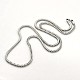 Boy's 304 Stainless Steel Long Wheat Chain Necklaces(NJEW-L095-04)-1