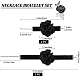 Gothic Cloth Flower Cord Bracelet & Choker Necklace(NJEW-CP0001-04A)-2