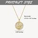 925 Sterling Silver 12 Constellation Necklace Gold Horoscope Zodiac Sign Necklace Round Astrology Pendant Necklace with Zircons Birthday Jewelry Gift for Women Men(JN1089D)-2