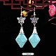 Turquoise Dangle Earrings for Women(WG2299-4)-1