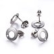 Non-Tarnish 304 Stainless Steel Stud Earring Findings(STAS-H472-01P)-1