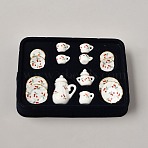 Tea Set Miniature Ornaments, Micro Landscape Home Dollhouse Accessories, Pretending Prop Decorations, Colorful, 9.5~35.5x15.5~26.5x4~20mm(AJEW-WH0696-756A)
