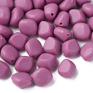 Opaque Acrylic Beads, Nuggets, Flamingo, 15.5x14x11mm, Hole: 1.8mm, about 380pcs/500g(MACR-S373-137-A12)