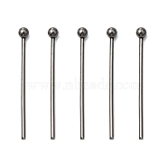 304 Stainless Steel Ball Head pins, 20x0.7mm, 21 Gauge, Head: 2mm(X-STAS-R015-20mm)