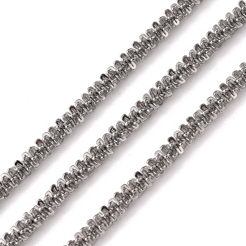 Handmade 304 Stainless Steel Sparkling Cauliflower Chains, Soldered, with Spool, Stainless Steel Color, 2.3mm