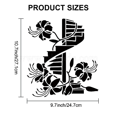 mayjoydiy us 1pc цветочная тема питомец выдалбливают рисунок трафареты для рисования(DIY-MA0004-03A)-2