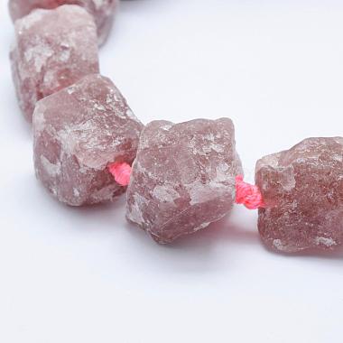 Chapelets de perles aux fraises en quartz naturel(G-K203-66)-3