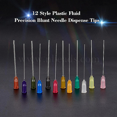 48Pcs 12 Style Plastic Fluid Precision Blunt Needle Dispense Tips(TOOL-BC0001-24)-3
