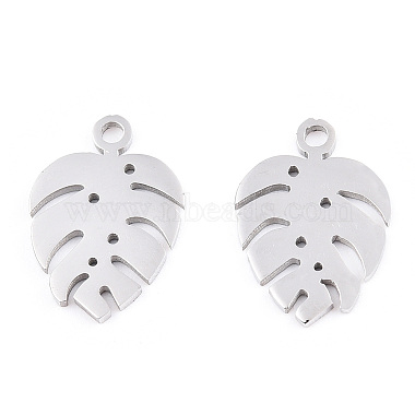 Stainless Steel Color Leaf 304 Stainless Steel Charms