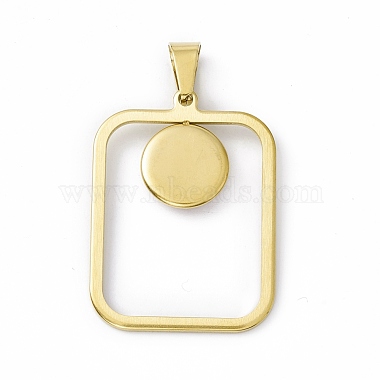 PVD Vacuum Plating 304 Stainless Steel Resin Pendants(STAS-A062-02G)-3