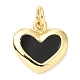 Rack Plating Brass Heart Charms(KK-A185-24G-01)-1