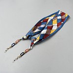 Polyester & Acrylic Eyeglasses Chains, Neck Strap for Eyeglasses, with Silicone Loop Ends, Colorful, 905x54x12mm(AJEW-WH20130-161C)