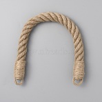 Toilet Wall Hanging Woven Hemp Rope Holder, for Roll Paper Wall Shelf Bathroom Accessories, Wheat, 42.8x2.5cm, Hole: 13mm(FIND-WH0152-193)