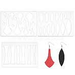 3Pcs 3 Styles Clear Acrylic Drawing Stencils, Drawing Scale Template, For DIY Scrapbooking, Mixed Shapes, 7~64x6~31mm, 1pc/style(AJEW-HY0001-77A)