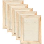 Wooden Painting Frames, for Clay Frame Painting, Art & Craft, Rectangle, BurlyWood, 13.8x18.8x0.8cm, Inner Size: 10.5x15.4~15.6cm(TOOL-WH0118-18)