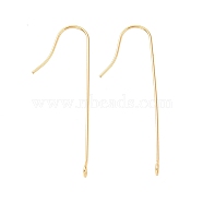 316 Surgical Stainless Steel Earring Hooks, with Vertical Loops, Golden, 39x3mm, Hole: 1.8mm, 21 Gauge, Pin: 0.7mm(STAS-E027-01A-G)