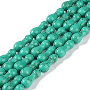 Synthetic Turquoise Beads Strands, Gourd, 19x8mm, Hole: 1.2mm, about 20pcs/strand, 15.75''(40cm)(G-K362-G02-01)