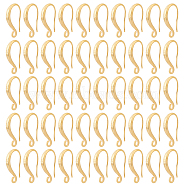 30Pcs Rack Plating Brass Earring Hooks, with Horizontal Loops, Lead Free & Cadmium Free, Real 24K Gold Plated, 19x2.5mm, Hole: 2mm, 24 Gauge, Pin: 0.5mm(KK-DC0002-38)