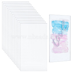 Gorgecraft Acrylic Place Cards, Blank Rectangle Table Seating Cards, for Dinner Parties, Guest Name, Food Signs, Banquet Events, Clear, 89.5x49.5x3mm, 15pcs/set(TACR-GF0001-03)