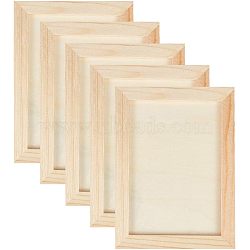 Wooden Painting Frames, for Clay Frame Painting, Art & Craft, Rectangle, BurlyWood, 13.8x18.8x0.8cm, Inner Size: 10.5x15.4~15.6cm(TOOL-WH0118-18)