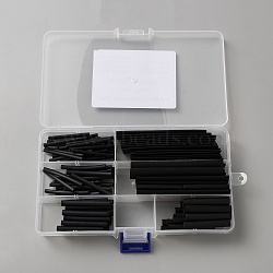 127Pcs PE Heat Shrinkable Tube, Electric Wire Protective Gear, Black, 40.5~85x3~22x2~4.5mm(FIND-WH20007-81A)