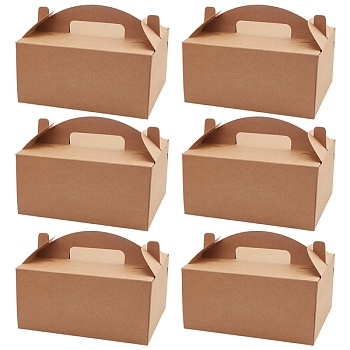 Kraft Paper Box, Rectangle, Sienna, 20x16.5x10cm