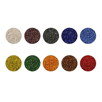 12/0 Glass Seed Beads, Silver Lined Round Hole, Round Small Beads, Mixed Color, 12/0, 2mm, Hole: 1mm, 10 colors, about 6000pcs/color, 60000pcs/set