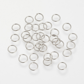 Brass Jump Rings, Nickel Free, Real Platinum Plated, Closed but not Soldering, 18 Gauge, 6x1mm