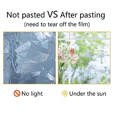 Autocollants adhésifs de film de vitrail de couleur de laser de pvc imperméable de gorgecraft(DIY-WH0256-050)-8