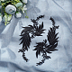 4Pcs 2 Style Leaf Computerized Embroidery Cloth Iron on/Sew on Patches(DIY-GF0005-33B)-5