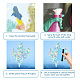 16 Sheets 4 Styles Waterproof PVC Colored Laser Stained Window Film Static Stickers(DIY-WH0314-078)-3