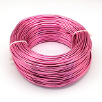 Anodized Aluminum Wire, Bendable Metal Craft Wire, Flexible Craft Wire, for Beading Jewelry Craft Making, Camellia, 17 Gauge, 1.2mm, 140m/500g(459.3 Feet/500g)(AW-S001-1.2mm-20)